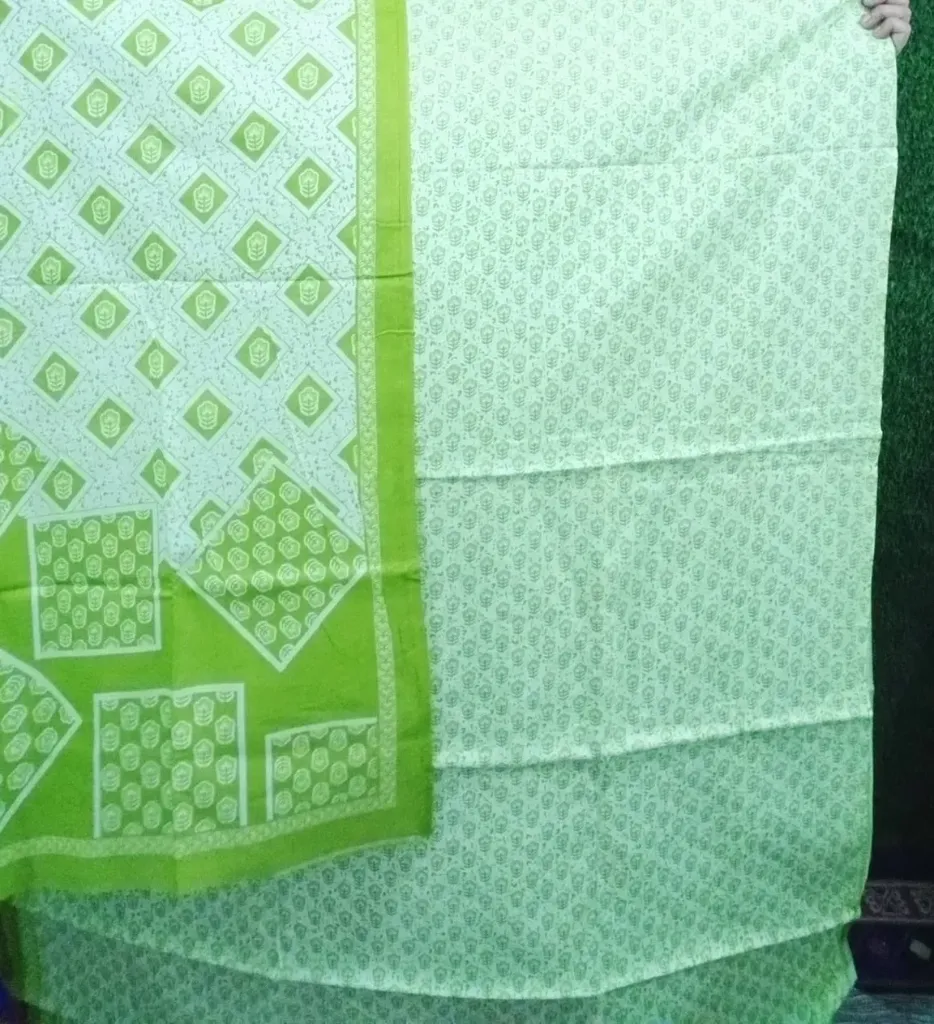 Parrot Green Color Joypuri Pattel