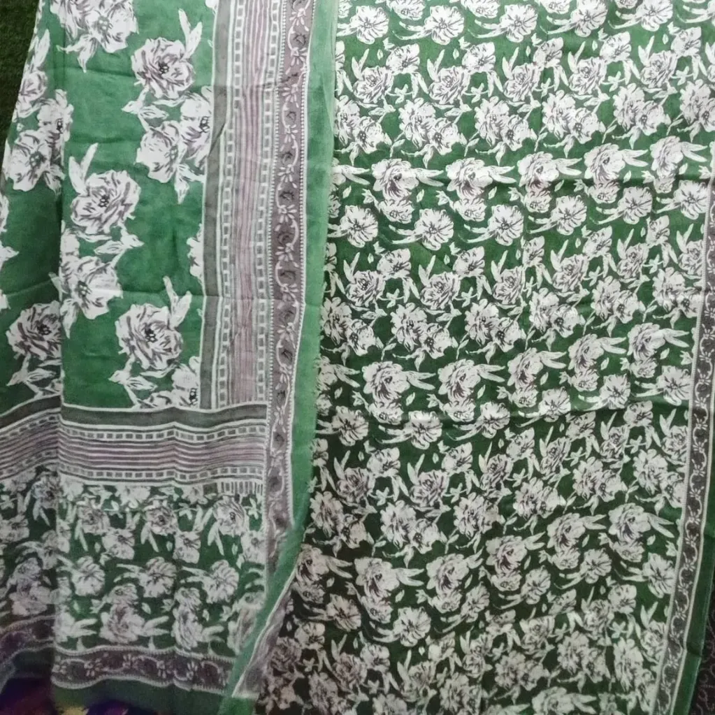 Dark Green Color Joypuri Pattel